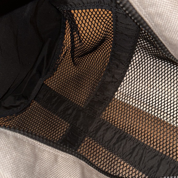 Chanel Sports CC Logo Duffle Nylon Mesh Black Grey Gray Gym Tennis Travel Bag - Picture 14 of 17